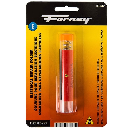 Forney Solder, Electrical Repair, Rosin Core, 1/20 in, .3 Ounce 61429